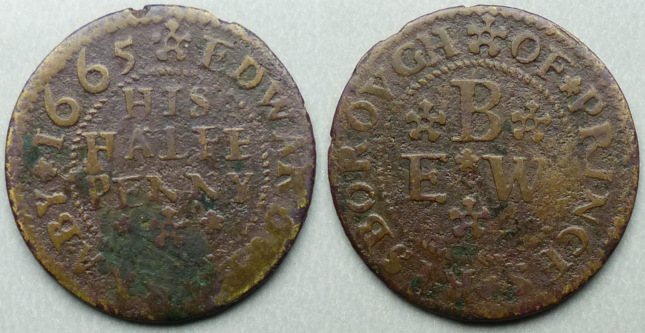 Princes Risborough, Edward Barnaby 1665 halfpenny